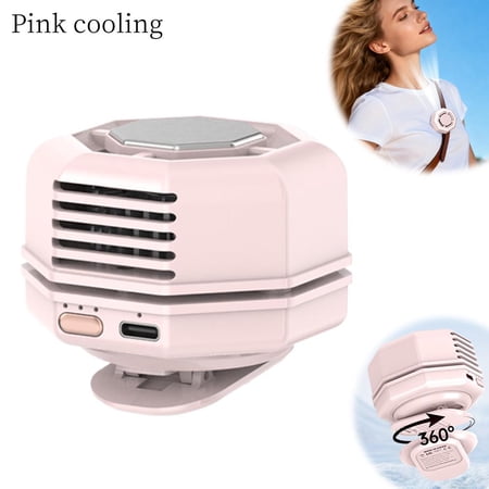 Portable Silent Mini Bladeless Fan Clip On,360 Rotatable Mini Clip-on Fan for Shirt & Waist,2026 New Adjustable 3-Speed Suspended Whirlwind Cooler Fans,For Outdoor & Travel & Office,Travel