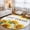 White, Yellow, Green, variant on Round Rugs 3Ft, Sunflowers Farmhouse Round Area Rug Washable Indoor Throw Carpet, Country Botanical Floral Watercolor Small Non Slip Circle Rug for Bedroom Living Room Home Decor Aesthetic