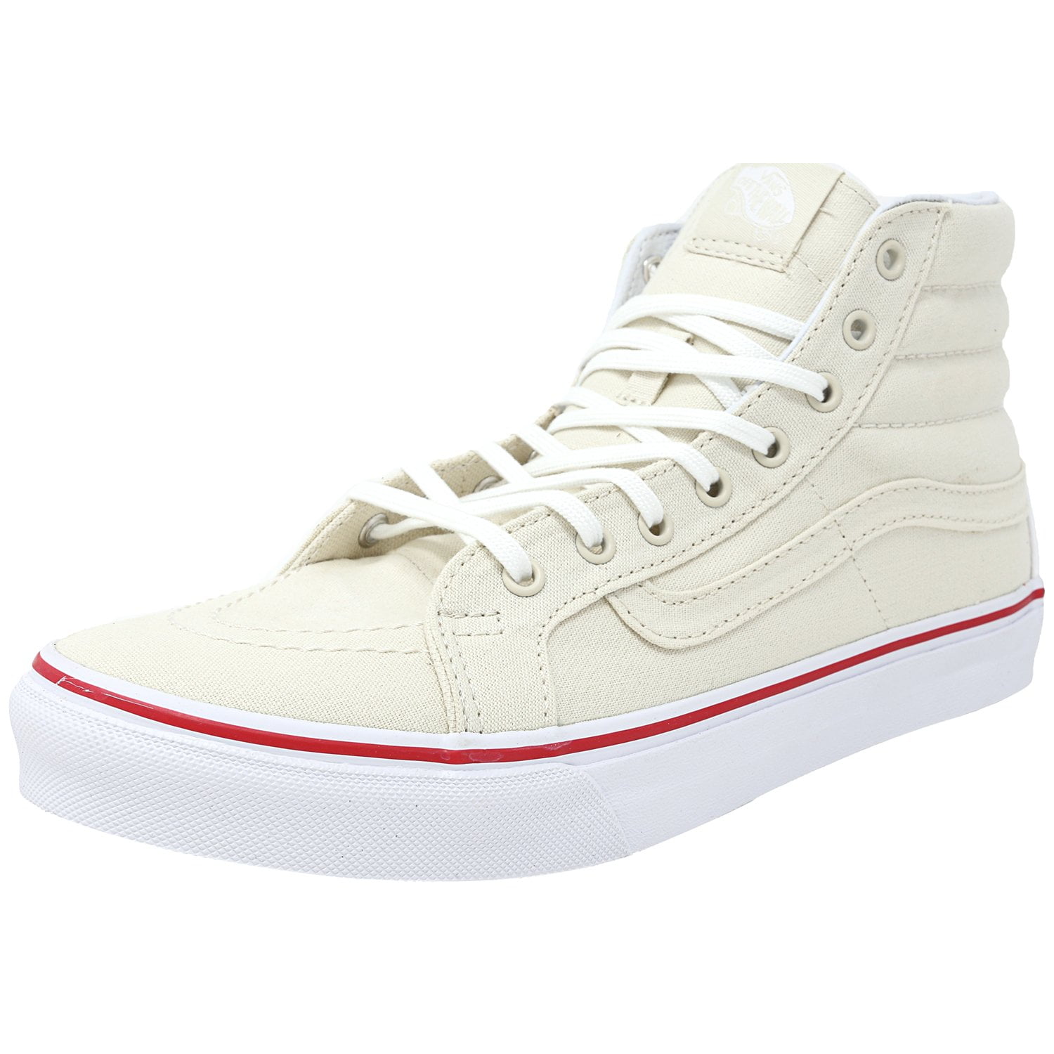 Vans Sk8Hi Slim Leather Canvas Bone / True White HighTop Fashion