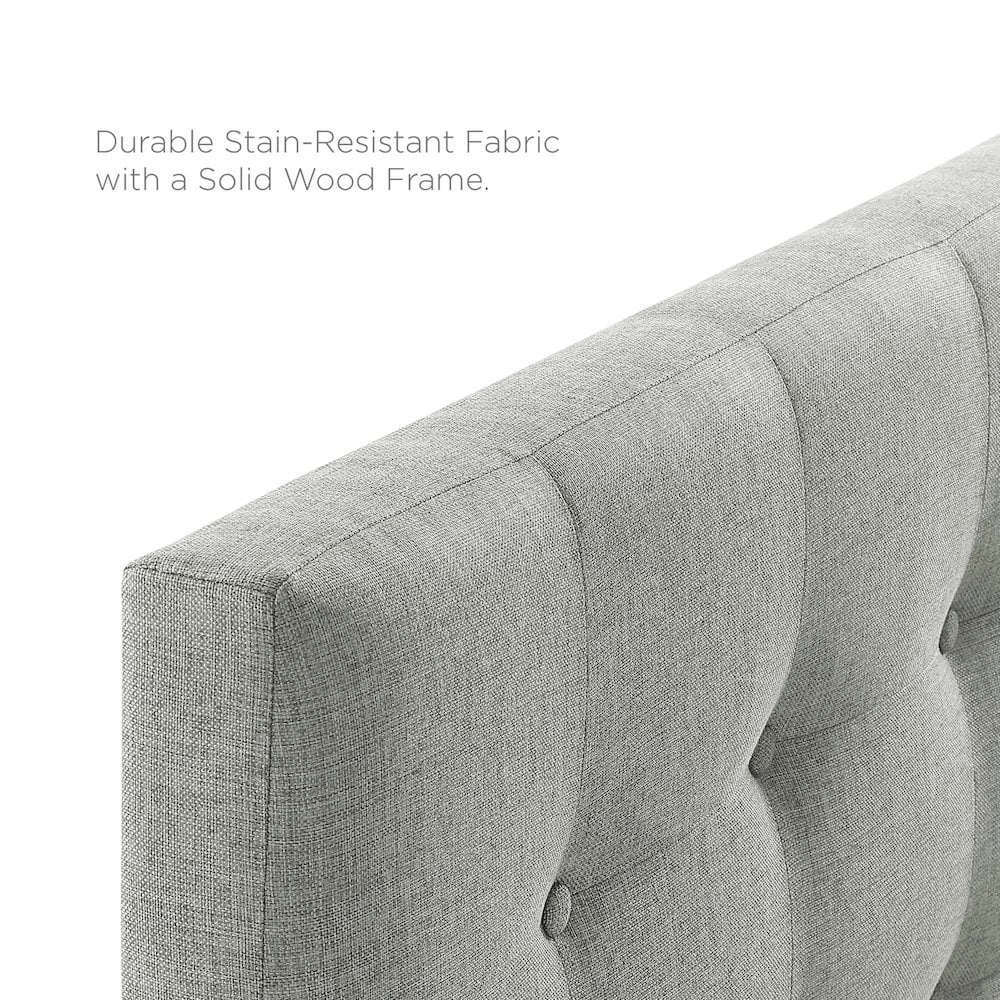 Modway Emily Tufted Button Headboard, King, Gray