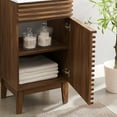 thumbnail image 5 of Sink Vanity Cabinet, Wood, Brown Walnut White, Modern Contemporary Urban Design, Hotel Bedroom Bathroom Master Suite Guest, 5 of 10