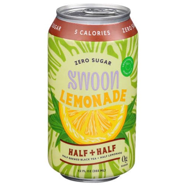 Swoon Zero Sugar Half Tea Lemonade, 12 FZ Pack of 12