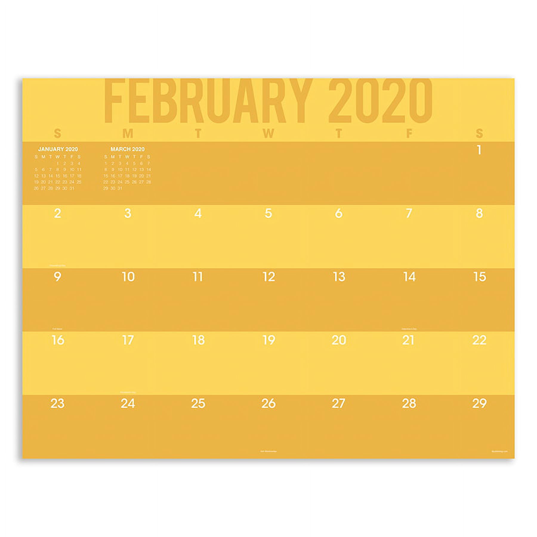 2020 Color Stripes Desk Pad Calendar - 22x17 Monthly Oversized Blotter for Home Office, Mom, Family Plans