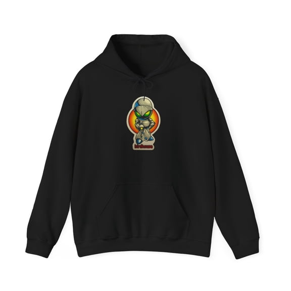 Birdhouse Robot Skateboarding Vintage Retro 90s Skate Hoodie Design - L / Black