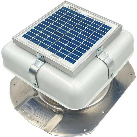 Solar RoofBlaster for 3.5 ribbed Conex Shipping Containers (White) | Solar Roof Vent | Solar Roof Fan | Exhaust Fan for shipping containers | Get rid of container's hot air with sun's power