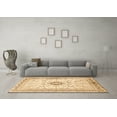 thumbnail image 3 of Ahgly Company Indoor Square Medallion Brown Traditional Area Rugs, 7' Square, 3 of 4