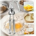 thumbnail image 5 of Hand Crank Egg Beater Stainless Steel Plated Manual Mixer Rotary Hand Whip with Ergonomic Grip Easy to Use Cooking Tool for Kitchen 5.5*10 In, 5 of 9