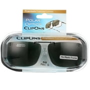 Polar Optical Optics Unisex RECG 58 GRY ClipOns Sunglasses Gray
