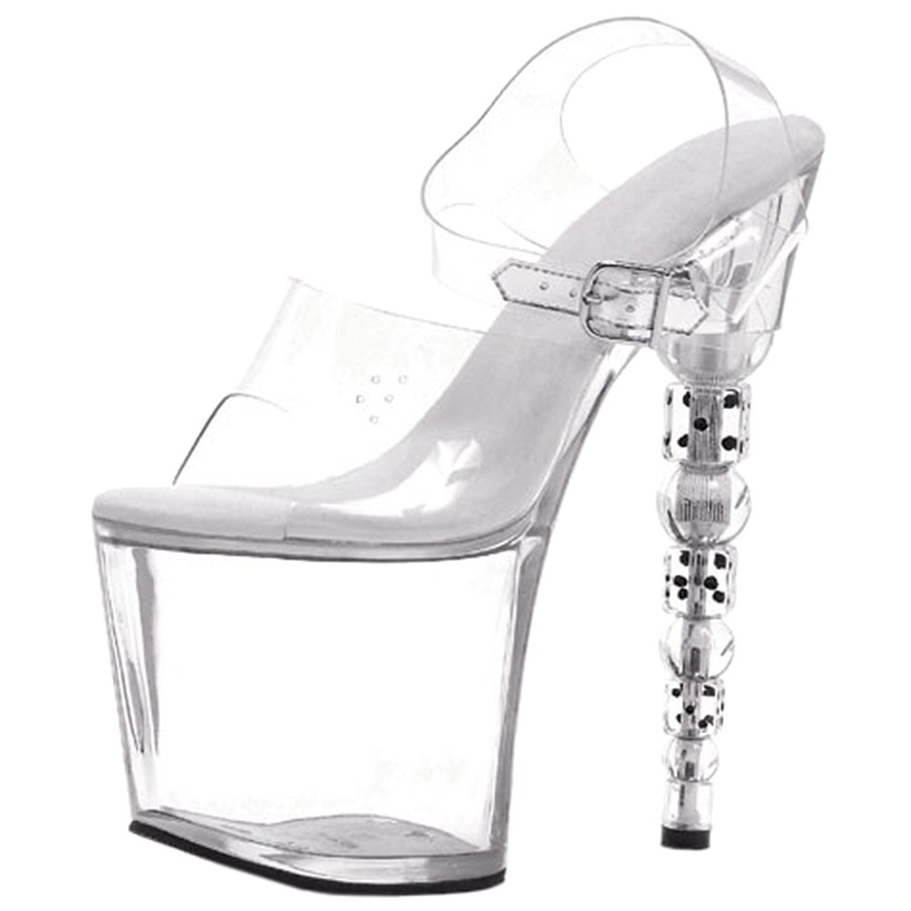 SummitFashions 7.5 Inch Sexy High Heel Shoe High Platform With Dice