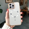 thumbnail image 2 of for iPhone 15 Pro Case Magnetic Ultra Slim Plating Design, TPU + PC Hybrid Shockproof Anti-Scratch Back Cover, Lightweight Drop Protective Phone Case Cover for iPhone 15 Pro, White, 2 of 7