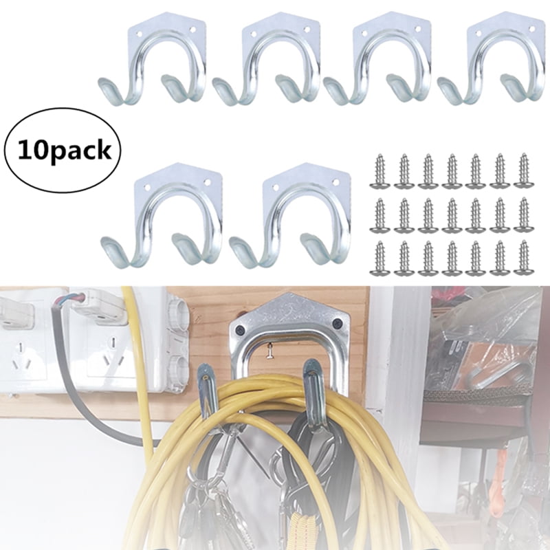 10pcs Hanger Hooks Set Tools Hang Garage Shed Hanging Bracket Garden Storage