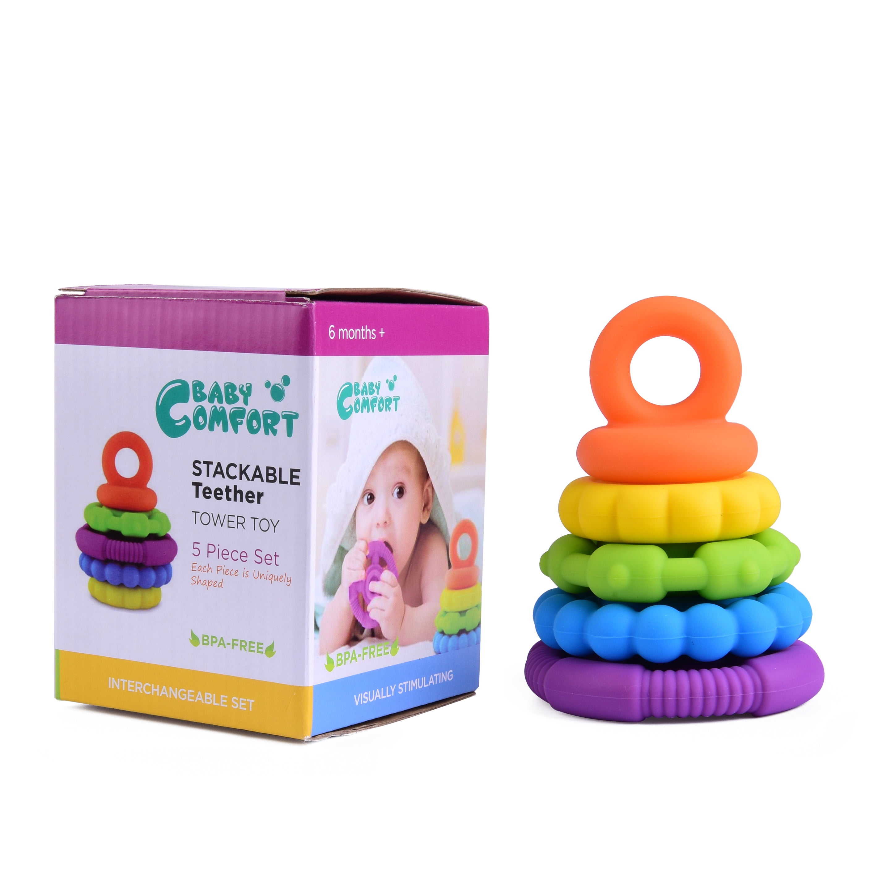 Sensory Pendant Chewing Toy Silicone Cylinder Baby Teether SEN autism 