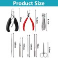 thumbnail image 4 of Nail Scissors Set, Stainless Steel Manicure Nail Clippers, Sharp Nail Clippers for Thick & Ingrown Toenails, 8 Pcs Pedicure Set Nail Scissors Toenails, 4 of 7