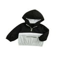 thumbnail image 1 of Kids Coat  Boys Contrast Color Long Sleeve Hooded Jacket with Zipper and Pocket for Spring Fall  1-5 Years, 1 of 9