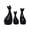 Black, variant on Black Ceramic Cat Figurine Set Of Three Family Statue For Bookshelf Desk Living Room Office Decor Porcelain Sculpture In Black Finish Artistic Home Accent Gift For Pet Lovers Memorial Or C