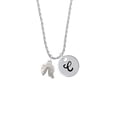 thumbnail image 2 of Delight Jewelry Silvertone 3-D Fortune Cookie Silvertone Script Initial Disc - C - Charm Necklace, 20"+3", 2 of 4