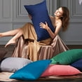 thumbnail image 3 of Zippered Satin Pillow Cases for Hair and Skin, Luxury Standard Hidden Zipper Pillowcases Set of 2, 20 x 26 Inches, Orange, 3 of 7
