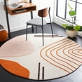 thumbnail image 2 of SAFAVIEH Rodeo Drive Dusan Abstract Area Rug, Ivory/Rust, 6' x 6' Round, 2 of 8
