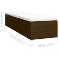 thumbnail image 4 of vidaXL 3 Piece Garden Sun Loungers with Tea Table Poly Rattan Brown, 4 of 5