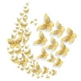 thumbnail image 3 of Decoración de pared de mariposa dorada, 72 piezas, decoración de pared de mariposa, pegatina de pared de mariposa D, decoración de fiesta de mariposa, rendimiento de primer nivel, 3 of 8