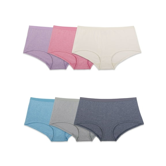 Fruit of the Loom Women's Beyondsoft Boy Short Underwear, 6-Pack