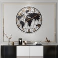thumbnail image 4 of Modern Industrial Style Iron Art 3D Map Wall Clock with Creative Digital & Pointer Display, 24-Hour Indicator, Sweep Second Motor - Compact 60cm Decorative Timepiece for Home, Office, Public Spaces, 4 of 6