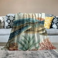 thumbnail image 5 of FCXZI Fuzzy Fluffy Soft Cozy Blanket Turtle Seaweed Coral Multi-Purpose 60*80in, 5 of 7