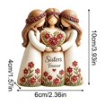thumbnail image 3 of Resin Sisters Figurine Statue 3.93x1.57in Creative Art Sculpture for Desktop Display Keepsake Home Decoration, 3 of 8