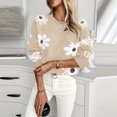 thumbnail image 4 of Royisotas Sweaters for Women Floral Knit Sweaters Pullover Lightweight Crewneck Cozy Womens Tops Long Sleeve, 4 of 6