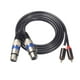 thumbnail image 5 of Cable de Audio RCA Dual de 1,5 M a 2 XLR Bearachild Plateado, 5 of 6