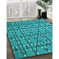 thumbnail image 3 of Ahgly Company Machine Washable Indoor Rectangle Transitional Dark Cyan Green Area Rugs, 5' x 8', 3 of 7