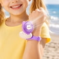 thumbnail image 6 of THOPBPRK Portable Wearable Watch Fan with Cute Cartoon Animal Design Three Speed Adjustable Personal USB Rechargeable Fan for Outdoor Travel Summer Outings and Daily Commuting Use, Purple, 6 of 8
