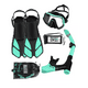 thumbnail image 1 of Juego De Snorkel Con Máscara Gafas, Aletas Negro con Verde, 1 of 5