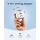 thumbnail image 5 of Adaptador de Enchufe Mundial LENCENT Blanco con 3 Puertos USB-A y 1 Tipo-C para Viajar, 5 of 7