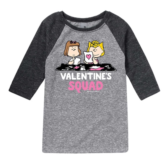 Peanuts - Valentine's Squad - Toddler And Youth Raglan