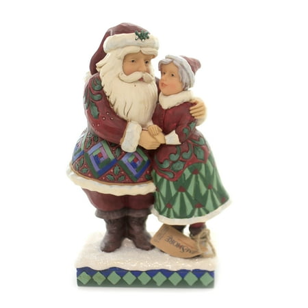 Jim Shore Santa Claus Jim Shore CUTEST CHRISTMAS COUPLE Polyresin Santa & Mrs. Claus 6001465 ()