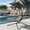 Grey, variant on Hanging Chaise Lounge Swing Chair, Hanging Curved Chaise Lounge Chair Umbrella, Curved Steel Hammock Lounger Chairs for Outdoor Indoor Patio Pool Garden Backyard Porch
