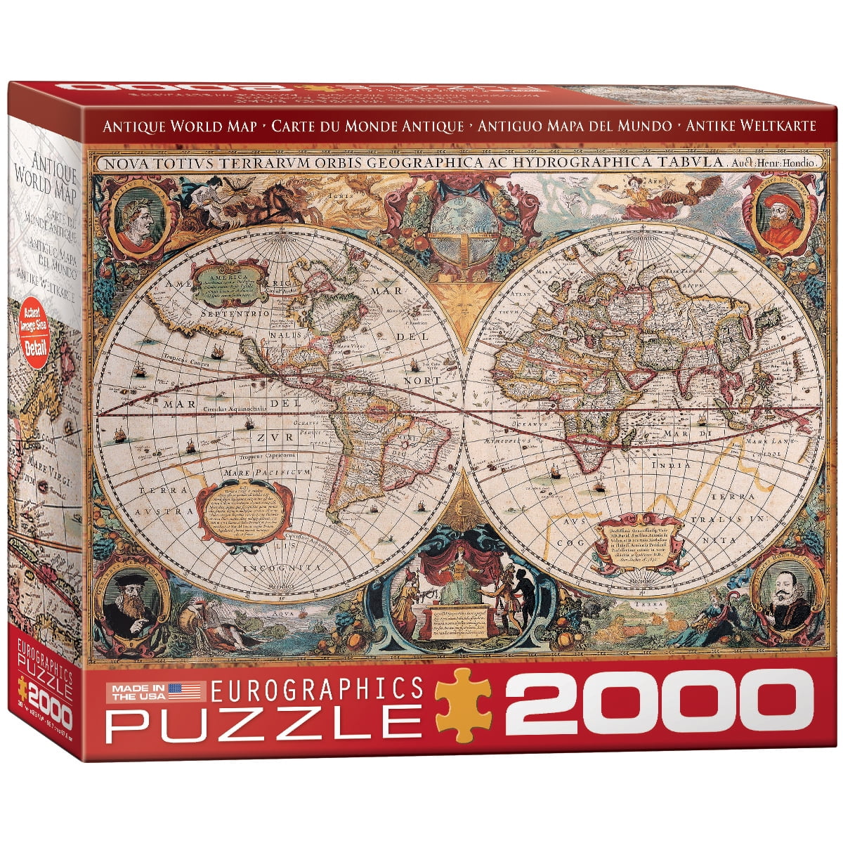 Eurographics Jigsaw Puzzle Antique World Map 2000pc Educational for sale online 