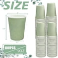 thumbnail image 2 of 100 tazas de papel vegetal desechables para café, bebidas, té, decoración de fiesta, 2 of 4
