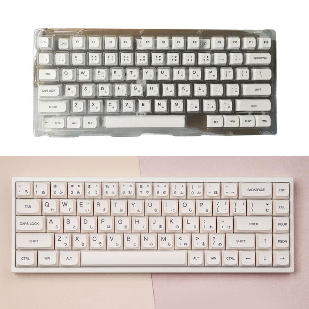Mechanical Keyboard Keycaps Replacement 120pcs Minimalist White Keycap Set English Japanese Korean Russian