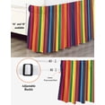 thumbnail image 3 of Mexican Stripes Bed Skirt Rainbow Colorful Stripes Gradient Bed Skirts California King Size 18 Inch Drop, Wrap Around Dust Ruffle&nbsp;Bedskirt with Adjustable Elastic Belt for Queen Size Beds, 3 of 7