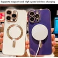 thumbnail image 4 of Designed for iPhone 15 Pro Max Case Compatible with MagSafe Built-in Camera Lens Protector Shockproof Slim Silicone Magnetic Phone Case for iPhone 15 Pro Max 6.7" - White, 4 of 11