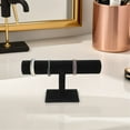 thumbnail image 1 of SOPOTUTU Watch Stand Organizer Tshaped Black Flannel 1Pcs for Personal Collection, 1 of 8