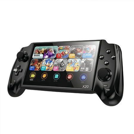 Universal HD Handheld Game Console X20 - 7-inch Screen, 8GB Storage with 3000+ Pre-installed Games (Black)
