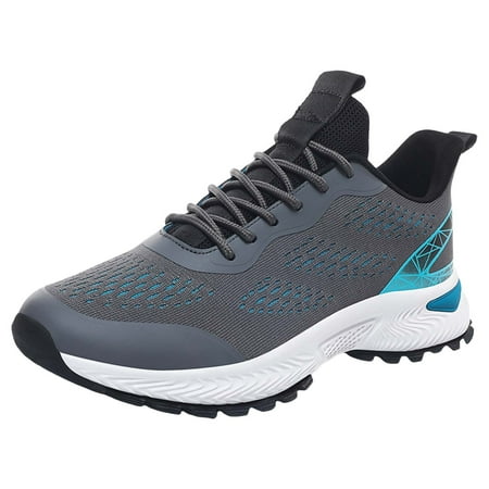 Sngxgn Mens Walking Shoes Lightweight Comfort Running Casual Mesh Sneakers Work Gym Non Slip Tennis Cross Trainers(Dark Gray 10)