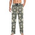thumbnail image 4 of GZHJMY Pajama Pants for Men - Shabby Skull Painting, Loose Lightweight PJs Lounge Sleep Bottoms with Pockets Drawstring, Pajama Bottoms for Home and Rest, Medium, 4 of 7