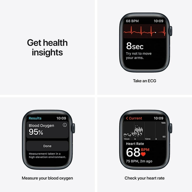 Restored Apple Watch Series 7 (GPS, 45mm) Midnight Case with Restored Apple Watch Series 7 (GPS, 45mm) Midnight Case with