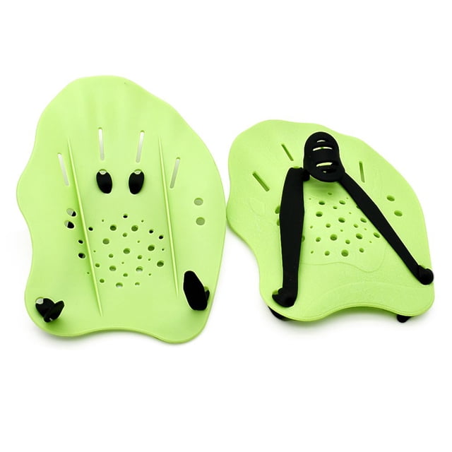 Yuarrent 1 par de palas de mano para adultos y niños con correa ajustable, entrenador de paleta de natación, entrenamiento, deportes Type2 NO2