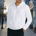 thumbnail image 4 of Basic Hoodies for Men 2025 Fall Winter Long Sleeve Button Hooded Sweatshirt with Pockets Pullover Hoody Mens Hoodies, 4 of 5