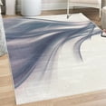 thumbnail image 1 of Abstract Decorative Rug, Modern Contemporary Abstract Smooth Lines Blurred Smock Art Flowing Rays Print, Quality Carpet for Bedroom Dorm and Living Room, 6 Sizes, Ceil Blue, by Ambesonne, 1 of 4